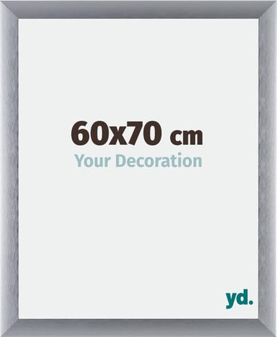 Your Decoration - Fotolijst 60x70 cm - Aluminium - Zilver Geborsteld - Tucson