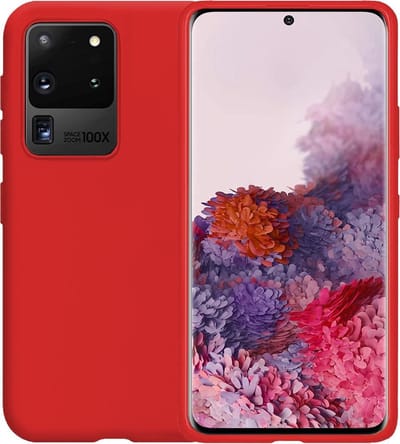 Hoesje - Geschikt voor Samsung Galaxy S20 Ultra - Sterk & Shockproof - Hoes Cover - Siliconen Case - Telefoonhoesjes - Rood