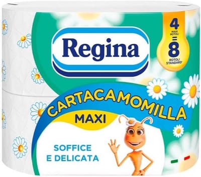 Toiletpapier Kamille - Zacht papier - Dagelijks gebruik - 3-laags structuur - 4 rollen - Meerkleurig
