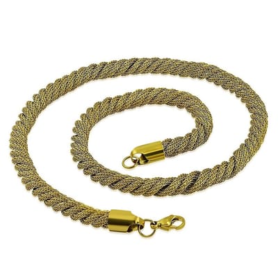 Amanto Ketting Dominic - 316L Staal - Mesh - 7mm - 50cm