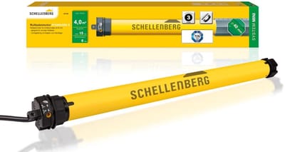 Schellenberg 20106 Rolluikmotor Mini Standard 6 Nm, mechanische eindschakelaar, buismotor voor 40 mm as, voor rolluiken tot 4 m², set incl. muurbeugel
