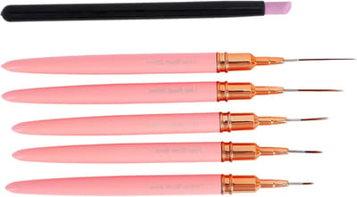Nail Pens Set met Quartz Pen en Borstels voor Gel Polish Kunstontwerpen - Maat 4/8/12/20/25mm, Perfect voor Nagelstyling en Creatieve Nail Art