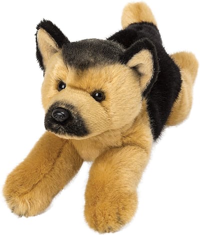 Suki Gifts Knuffel Duitse herders hond - 30 cm - Speelgoed knuffelbeesten - pluche