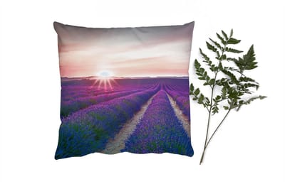 Sierkussens - Kussentjes Woonkamer - 40x40 cm - Lavendel - Paars - Bloemen - Lucht