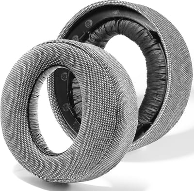 Vervangende Oorkussens voor PS5 Pulse 3D - Hoogwaardige Geheugenfoam voor Comfort en Duurzaamheid, Geschikt voor Lange Speelsessies (Linnen Grijs)