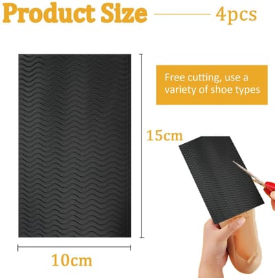 Dailygoods- Antislipzolen 4-delig - Zelfklevende Rubber Pads - Schoenzoolbeschermer - Geluidsreductie - Bescherming tegen Slechte Zolen - Verlengde Levensduur - Schoenzolen