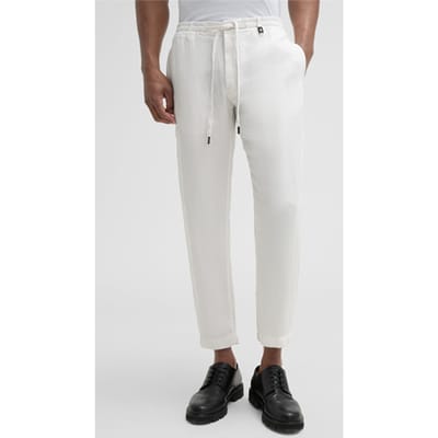 Broek Saturn, gebroken witte linnenmix