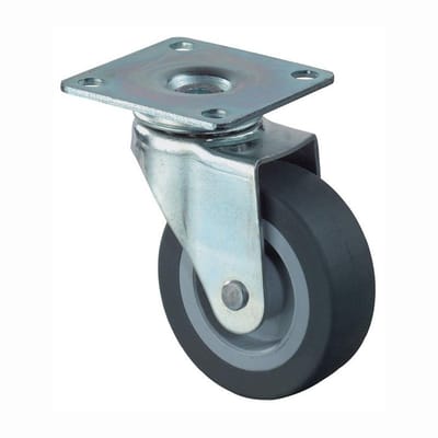 BS zwenkwiel met opschroefbare plaat Rubberen glijlager 25 mm 15 ...