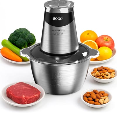 Keukenmachine Hakmolen - Mini Food Processor - Snel Ingrediënten Snijden - Dubbele Snelheid Functie - 1.8 Liter Kom - Groen