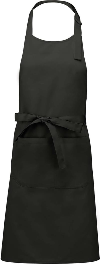 Keukenschort - "Super Chef" - grijs - blanco - katoen/polyester - (76 x 90 cm)