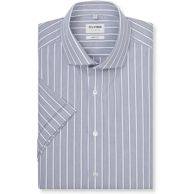 OLYMP Level Five Overhemd, Body Fit, Royal Kent, Marineblauw