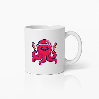 Schattige Octopus met Spiesen Mok – Lief Zee Dieren Koffiekop – Perfect Cadeau voor Oceaan Liefhebbers en Kinderen