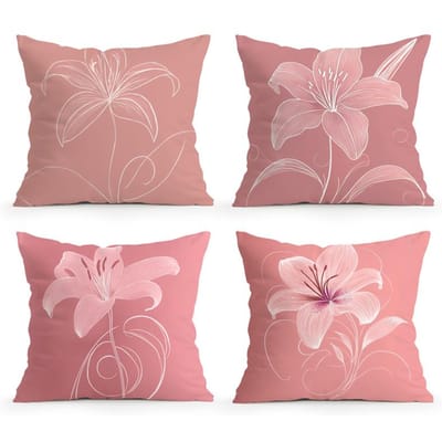 Kussenslopen met Eenvoudige Lijnen en Bloemen 18x18Inch Bank Sierkussenhoes Voor Auto Kussensloop Woonkamer Huisdecoratie 45x45cm