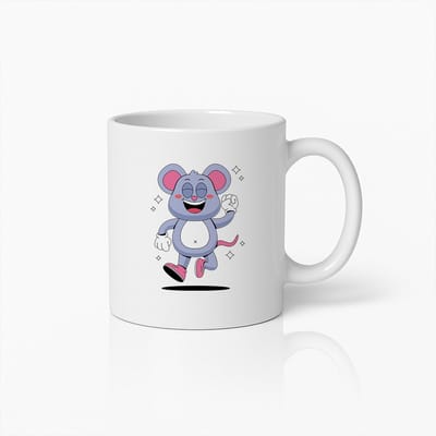 Blije Dansende Muis Mok – Schattige Cartoon Dieren Koffiebeker voor Kinderen en Dierenliefhebbers