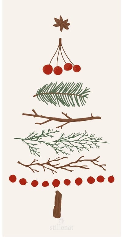 IB Laursen - 16 kerstservetten - 3-laags - 40x40cm