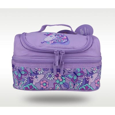 lunchtas meisje paars vlinder eenhoorn handtas bento tas fruit maaltijd tas reizen picknicktas gray