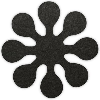 Asterisk vilt onderzetter - Zwart - 6 stuks - ø 10 cm Rond - Glas onderzetter - Cadeau - Woondecoratie - Woonkamer - Tafelbescherming - Onderzetters Voor Glazen - Keukenbenodigdheden - Woonaccessoires - Tafelaccessoires