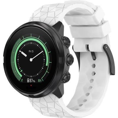 Siliconen Band Compatibel voor Suunto 9 Smartwatch GPS voor SUUNTO 9 Baro Sport Pols HR Vervanging wit