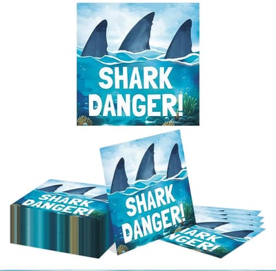 Dailygoods- Servetten 40 Stuks - Papieren Servetten 33 x 33 cm - Haai Verjaardag - Onder De Zee - Oceaan Tafeldecoratie - Zachte Patronen - Feestservetten