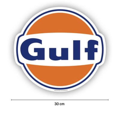 Gulf Logo Officiele Sticker 30 cm Gelicenseerd