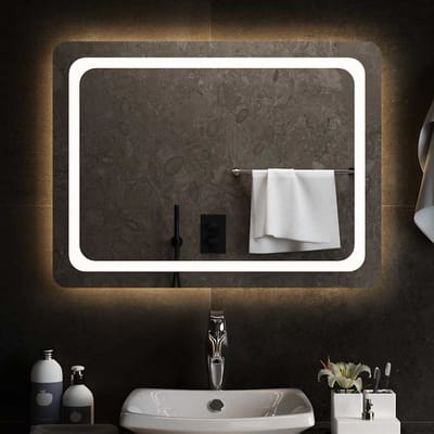 vidaXL - Badkamerspiegel - LED - 80x60 - cm
