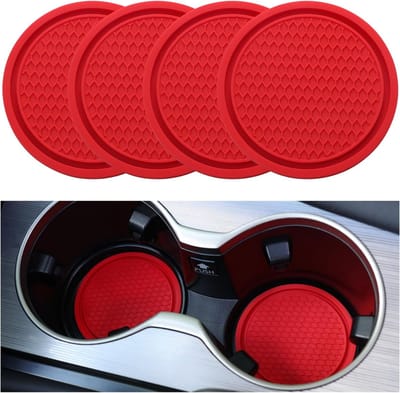 Daity 4-delige - autoonderzetters - universele antislip bekerhouders - decoratieve onderzetters met ingebouwd decor - accessoires voor auto-interieurs