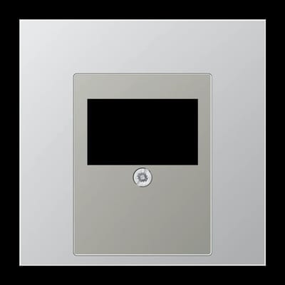 Jung Afdekking voor telefoon aansluitdozen 1 voudig Aluminium, AL 2969 T