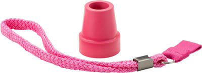 Roze stokdop met polsbandje voor wandelstok - 19 mm - Personaliseer je wandelstok - Wandelstokdop / Dop voor wandelstok / Stokdop