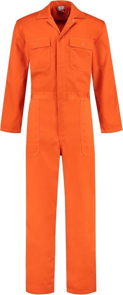 Top Rock Overal OVPK6535-007 drukknoop poly/katoen - Oranje - 46