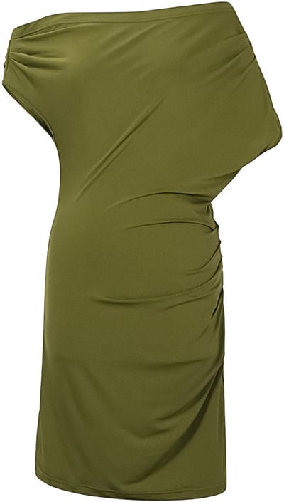 Draped Summer Dress – Elegante Jurk met overslag – Stijlvolle Outfit voor elke Gelegenheid - Groen - Maat S