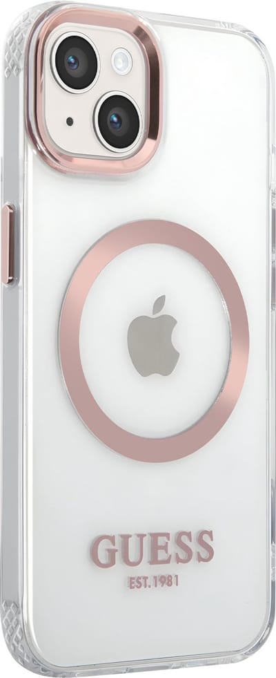 Guess Translucent Back Case (MagSafe Compatible) - Geschikt voor Apple iPhone 13 (6.1") - Goud