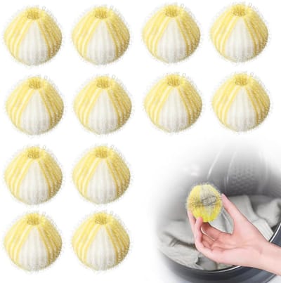 Dailygoods- Dierenhaarverwijderaar - 12 Stuks - Herbruikbare Wasballen - Pluisballen Wasmachine - Voor Thuis/Slaapzaal - Efficiënte Haarverwijdering