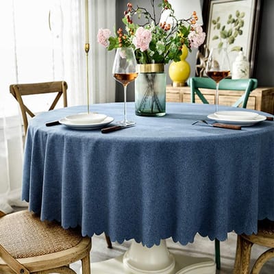 Tafelkleed Katoen - Decoratief Kleed - Tafel Beschermen - Waterdicht Kreukvrij - Ovaal - Effengekleurd