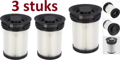 3 x filter compatibel met Miele TriFlex HX1 FSF stofzuiger - onderdeelnummer: 9178017731 - Hoogwaardige vervanging