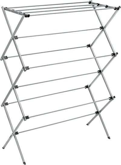 Oversized Opvouwbaar Droogrek - Gelegen Staal - Zilver - 50 lbs