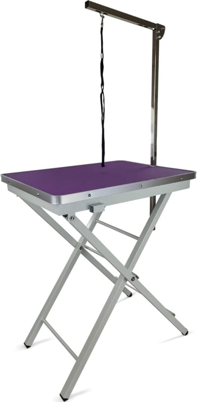 Trimtafel Showtime - Ringside - Honden Showtafel Trimtafels Voor Hond en Puppy - Met Trimarm en Trimlus - Inklapbaar - Paars - 60 x 45 x 82 CM