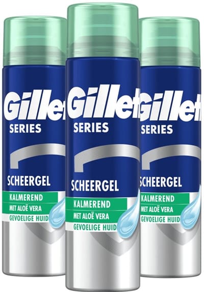 Gillette Series Scheergel - Sensitive Skin - Voordeelverpakking 3 x 200 ml