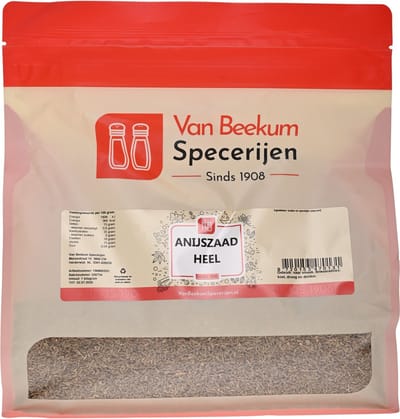 Van Beekum Specerijen - Anijszaad Heel - 1 KG (hersluitbare stazak)