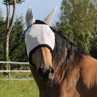 Vliegennet voor paarden van pvc met oorkappen en klittenbandsluiting Umbria Equitazione