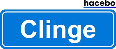 Hacebo - Plaatsnaam Sticker - 29x10 CM - Clinge sticker - Verkeersborden sticker - grappige cadeaus - Clinge