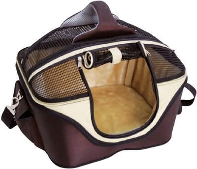 Croci FAST&EASY Carrier 2in1 - drager en kennel voor hond en kat, Schoudertas voor huisdier, Transporttas Maat S, Maximale belasting 12 kg