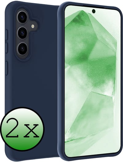 Hoesje 2 Stuks - Geschikt voor Samsung Galaxy A56 - Sterk & Shockproof - Case Siliconen - Back Cover - Telefoon Hoes - Donkerblauw