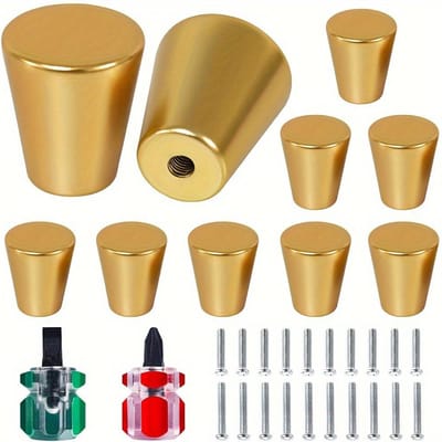 4/10 Stuks Gouden Kastknoppen Cilindrische Handgreep Hardware Kleine Diameter Knoppen voor Kast- en Ladehandgrepen Commode Lade Handgrepen 10pcs