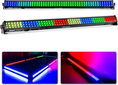 LED bars RGB - 2x BeamZ LCB144 MKII LED bars met 144 RGB LED's - 8 secties per bar - DMX