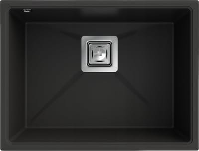 Granitan Napo 55 spoelbak onderbouw - 550 x 420 mm - zwart - sifon inbegrepen