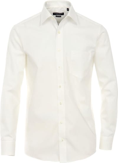 CASA MODA comfort fit overhemd - beige - Strijkvrij - Boordmaat: 40 (EU maat: M)