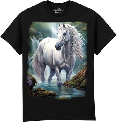 Paard Mystic White Horse The Coloured House T-shirt XXL