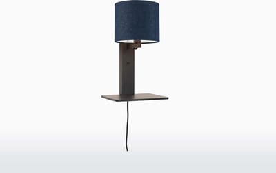 GOOD&MOJO Wandlamp Andes - Bamboe Zwart/Blauw - 19x24x36cm - Binnen Scandinavisch,Bohemian