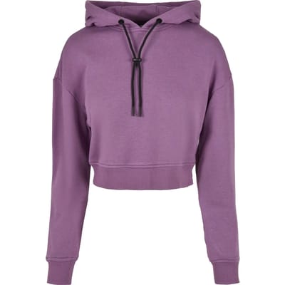 Dames sweatshirt met capuchon Urban Classics court terry-grandes tailles