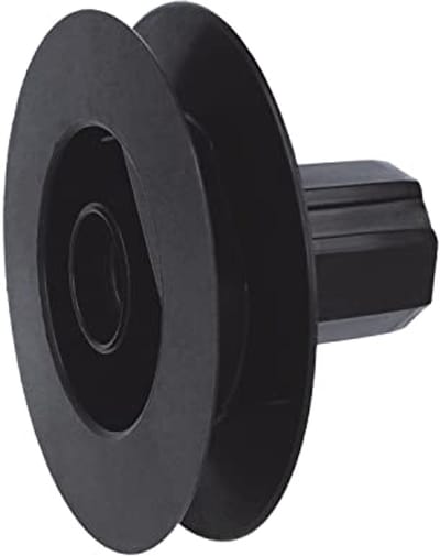 Zwarte Nylon Riemschijf voor Rolluiken - Geschikt voor 18 mm Banden en 42 mm Buizen, Diameter 120 mm